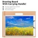 TX liteart 13" x 17" Artist Sketch Board with Handle - Portable Clipboard for Painting and Drawing, Art Supplies for Adults