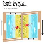 TX liteart 13" x 17" Artist Sketch Board with Handle - Portable Clipboard for Painting and Drawing, Art Supplies for Adults