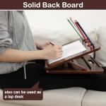 StrongTek 6-Position Bamboo Table Easel, 16x12 Inch Adjustable Drawing and Sketching Board with Built-in Handle and Back Storage, Portable Art and Lap Desk for Sketching, Reading, and Book Stand