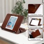 StrongTek 6-Position Bamboo Table Easel, 16x12 Inch Adjustable Drawing and Sketching Board with Built-in Handle and Back Storage, Portable Art and Lap Desk for Sketching, Reading, and Book Stand