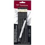 Tombow 61002 Mono Drawing Pencil, Combo Pack with Zero Eraser, Graphite 6-Pack, Black, 0.5mm