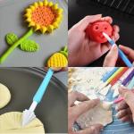 CoguZed 9 Pcs Clay Sculpting Tools Kit, Double Head Pottery Modeling Clay Carving Tools, Plastic Clay Tools, Air Dry Clay Tools for Crafts and DIY Projects Assorted Colors