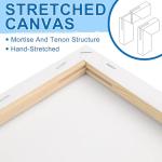 ESRICH Stretched Canvas for Painting, 8 Pack 9x12 Inch Canvas Value Pack,Primed Acid-Free Cotton Blank Canvases, Painting Canvas for Oil & Acrylic Paint.