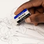 Tombow 57321 MONO Eraser, White, Small, 5-Pack. Cleanly Removes Marks Without Damaging Paper