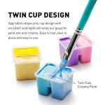 HIMI Twin Cup Jelly Gouache Paint Set, 112 Colors 12g, Jelly Cup Design, Gouache Paint Non Toxic for Canvas and Paper, Art Supplies for Professionals and Beginner (Ice Blue)