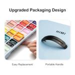 HIMI Twin Cup Jelly Gouache Paint Set, 112 Colors 12g, Jelly Cup Design, Gouache Paint Non Toxic for Canvas and Paper, Art Supplies for Professionals and Beginner (Ice Blue)