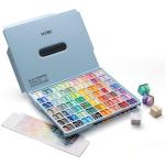 HIMI Twin Cup Jelly Gouache Paint Set, 112 Colors 12g, Jelly Cup Design, Gouache Paint Non Toxic for Canvas and Paper, Art Supplies for Professionals and Beginner (Ice Blue)