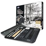 Zieler Artists Charcoal Drawing Set | 24-piece Gift Tin Set | The Ideal Starter Set