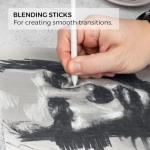 Zieler Artists Charcoal Drawing Set | 24-piece Gift Tin Set | The Ideal Starter Set