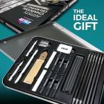 Zieler Artists Charcoal Drawing Set | 24-piece Gift Tin Set | The Ideal Starter Set