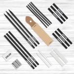 Zieler Artists Charcoal Drawing Set | 24-piece Gift Tin Set | The Ideal Starter Set