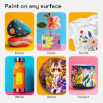 ARTISTRO 24 Dual Tip Brush + Fine Acrylic Paint Pens Ideal for Calligraphy - Paint Markers for Fabric, Rock, Glass, DIY - Stocking Stuffers, Christmas Gift Idea for Teens, Grandkids, Kids