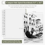 Sketch Book 5.5 X 8.5, Spiral Sketchbook Pack of 2, SuFly 200 Sheets (68 lb/100gsm) Acid Free Sketch Pads for Drawing for Adults Spiral Bound with Hard Cover for Kids & Adults, 100 Sheets Each