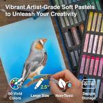 COLOUR BLOCK 80pc Soft Pastels for Artists I Color Chalk Pastels Set, Coloring Charcoal Sticks, Drawing Art Supplies for Adults, Beginners, Kids