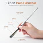 Nicpro 12 PCS Acrylic Paint Brushes Adult Art Paint Brush Set for Watercolor Oil Gouache Face Body Craft Miniatures Painting,Paintbrushes