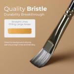 Nicpro 12 PCS Acrylic Paint Brushes Adult Art Paint Brush Set for Watercolor Oil Gouache Face Body Craft Miniatures Painting,Paintbrushes