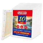 10 Pack Art Stretched Canvas for Painting, 100% Cotton, 5/8 Inch Stretched White Blank Canvas for Acrylic & Acrylic Pouring Painting, Oil and Other Painting Media -8 * 10 Inch
