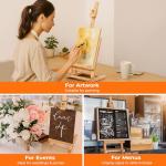 VISWIN 25"H Basic Tabletop H-Frame Easel, Hold Canvas up to 16", Adjustable Sturdy Beech Wood Desktop Art Easel, Portable Painting & Display Table Easel Stand for Adults, Beginners, Artists