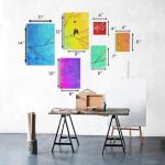 Bluebird Canvas Board - 4x4, 4x6, 5x7, 8x10, 9x12, 11x14. Set of 14 Gesso-Primed White Blank Canvases for Painting - 100% Cotton Canvas Board for Acrylic, Poster, Oil Paint