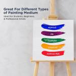 Bluebird Canvas Board - 4x4, 4x6, 5x7, 8x10, 9x12, 11x14. Set of 14 Gesso-Primed White Blank Canvases for Painting - 100% Cotton Canvas Board for Acrylic, Poster, Oil Paint