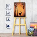 Bluebird Canvas Board - 4x4, 4x6, 5x7, 8x10, 9x12, 11x14. Set of 14 Gesso-Primed White Blank Canvases for Painting - 100% Cotton Canvas Board for Acrylic, Poster, Oil Paint