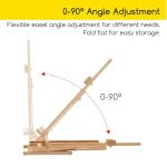 MEEDEN Large Wooden Tabletop H-Frame Easel, 38'' High, Solid Beech Wood Table Easel for Painting Canvas 25'' Max, Studio Desktop Art Easel Stand for Painting & Displaying,for Artists & Beginners