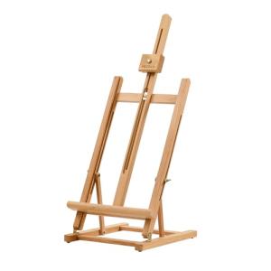 MEEDEN Large Wooden Tabletop H-Frame Easel, 38'' High, Solid Beech Wood Table Easel for Painting Canvas 25'' Max, Studio Desktop Art Easel Stand for Painting & Displaying,for Artists & Beginners