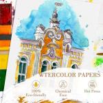 100PCS 5x7 Watercolor Paper Bulk, 140lb/300g Cold Press Thick Water Color Paper Pad for Kid Child Adult, White Art Paper for Drawing Painting Markers Gouache, Textured Cotton Paper Sheets