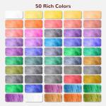 Watercolor Paint Set 100 Colors botkc Travel Water Colors kit with 7 Brushes 8 Watercolor papers Palette set Including Metallic and Accessories Art Supplies Gifts for Kids Artists Teens Adults and Hobbyists (50 unique colors)