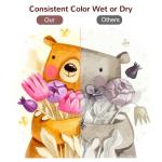 Watercolor Paint Set 100 Colors botkc Travel Water Colors kit with 7 Brushes 8 Watercolor papers Palette set Including Metallic and Accessories Art Supplies Gifts for Kids Artists Teens Adults and Hobbyists (50 unique colors)