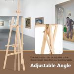 Falling in Art Easel Stand for Painting, Adjustable Wooden Easels for Painting Canvas Up to 42", Folding Art Easel for Drawing, Wedding Sign and Poster, Suitable for Kids and Adults