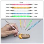 14 Polymer Clay Tools Acrylic Roller Clay Rolling Pin with Thickness Rings Tissue Blade Sculpting Earring Making Kit Supplies Slicer Knife Dotting Tool Jewelry Accessories Mini Cutters Press