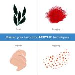 Castle Art Supplies 48 X 22ML Acrylic Paint Set | New Improved Formula | All-Inclusive Set for Beginners, Adult Artists | Quality Intense Colors | Smooth to Use on Range of Surfaces (New Improved Formula)