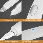 AFMAT EE03 Electric Eraser for Artists, 140 Eraser Refills, Rechargeable Electric Erasers for Drawing, Artist Erasers for Drafting, Painting, Sketching, Architectural Plans, Detailer Tool-White