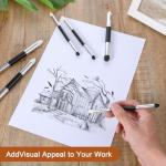 6 Pcs Artist Blending Sponge Pen Dual Tip Reusable Drawing Art Soft Pastel Blending Tools Washable Rubbing Sponge Brush Sketch Wipe for School Student Professional Sketch Lightening Highlight