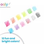 Ooly UnMistakeAbles Erasable Colored Pencils Set of 12, Stress and Mess Free Drawing & Coloring Pencils for Kids and Adults, Colorful School Supplies for Arts and Crafts