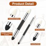 6 Pcs Artist Blending Sponge Pen Dual Tip Reusable Drawing Art Soft Pastel Blending Tools Washable Rubbing Sponge Brush Sketch Wipe for School Student Professional Sketch Lightening Highlight