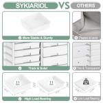 SYKIARIOL 14 Drawer Rolling Cart with Tabletop & DIY Pegboard, Storage Cart with Wheels, Classroom Organizers Utility Cart for Office Home School, Art Supplies, Mobile Craft Organizer, White