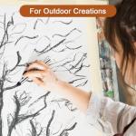 6 Pcs Artist Blending Sponge Pen Dual Tip Reusable Drawing Art Soft Pastel Blending Tools Washable Rubbing Sponge Brush Sketch Wipe for School Student Professional Sketch Lightening Highlight