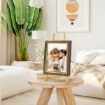 WRINGKIT Gold Tabletop Easel Stand, 16.5" Metal Picture Art Stand, Tripod Mirror Plate Stand Holder, Freestanding Easel Stand for Wedding Sign, Display Photo, Collectibles