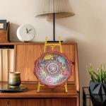 WRINGKIT Gold Tabletop Easel Stand, 16.5" Metal Picture Art Stand, Tripod Mirror Plate Stand Holder, Freestanding Easel Stand for Wedding Sign, Display Photo, Collectibles