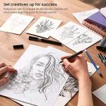 ARTEZA Micro-Line Ink Pens, Set of 5, Black Fineliners with Japanese Archival Ink, Art Supplies for Comic Artists and Illustrators, Calligraphy, Sketching, Anime, Technical Drawing