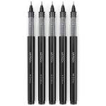 ARTEZA Micro-Line Ink Pens, Set of 5, Black Fineliners with Japanese Archival Ink, Art Supplies for Comic Artists and Illustrators, Calligraphy, Sketching, Anime, Technical Drawing