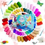 Air Dry Clay 102 Colors, Modeling Clay for Kids, DIY Model Magic Clay, Molding Clay Kit with Sculpting Tools, Non-Sticky Soft and Super Light, Arts and Crafts Gift for Boys Girls Kids