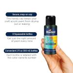 BLUEBIRD Studio Acrylic Paints, Primary Colors, 6-Pack 3.4 Fl Oz each, Basic Acrylic Paint For Halloween Decorations, DIY Crafts & Beginner Artists