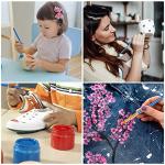 ESRICH Acrylic Paint Brushes Set,8Packs /80 Pcs Nylon Paintbrushes Head, Suitable for Acrylic Oil Watercolor Rock Body Face Nail Art Perfect Suit of Art Painting, Best Gift for Kids Adult Drawing