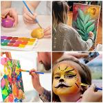 ESRICH Acrylic Paint Brushes Set,8Packs /80 Pcs Nylon Paintbrushes Head, Suitable for Acrylic Oil Watercolor Rock Body Face Nail Art Perfect Suit of Art Painting, Best Gift for Kids Adult Drawing