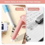 Nicpro 6 Pack Rotary Retractable Erasers Pen Style, Aesthetic Pastel Twist Erasers in Rainbow Colors, Clean Erasing TPE Eraser for School Supplies, Office, Drawing & Journaling