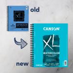 Canson XL Series Watercolor Pad, Heavyweight White Paper, Side Wire Binding, 30 Sheets, 9x12 inch