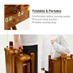 ATWORTH French Easel for Painting, Deluxe Beech Wooden Field & Studio Sketchbox Easel Stand with Metal Side Tray, Portable& Easy Transport for Painting Outdoor, Holds Canvas up to 34"- Light Walnut